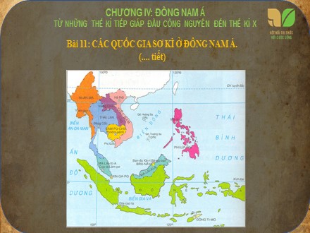 Bài giảng Stem Lịch sử Lớp 6 (Sách Kết nối tri thức với cuộc sống) - Bài 11: Các quốc gia sơ kì ở Đông Nam Á