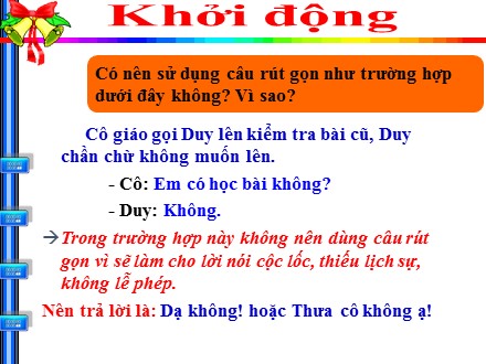 Bài giảng Stem Ngữ văn Lớp 7 - Câu đặc biệt