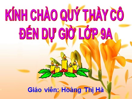 Bài giảng Ngữ văn Lớp 9 - Tiết 98: Khởi ngữ - Hoàng Thị Hà